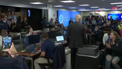 FEMA Official Tries to Stop Joe From Wandering Off in Wrong Direction