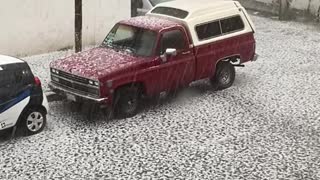 Massive Hailstorm in Mexico