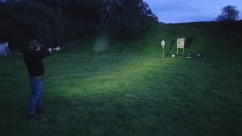 Night target shooting