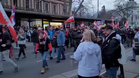 Austrians pack the streets of Vienna against covid tyranny