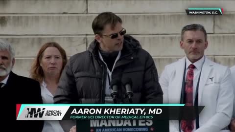 Dr. Aaron Kheriaty at the Defeat the Mandates rally