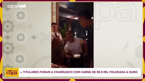 Carne com ouro: jogadores da seleção brasileira são criticados após vídeo em churrascaria