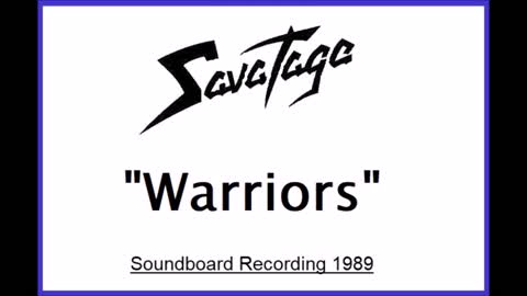 Savatage - Warriors (Live in Eindhoven, Holland 1989) Soundboard