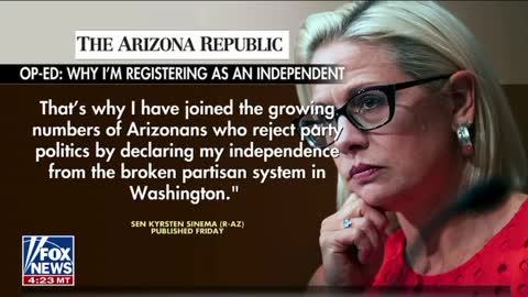 Arizona Sen. Kyrsten Sinema leaves Democrat party, switches to Independent