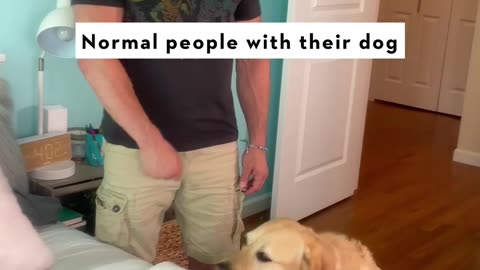 Normal people with their dog