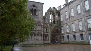 Scotland Day 5 - Walk through Edinburgh to the Palace of Holyroodhouse. Cold, windy, and misty day!