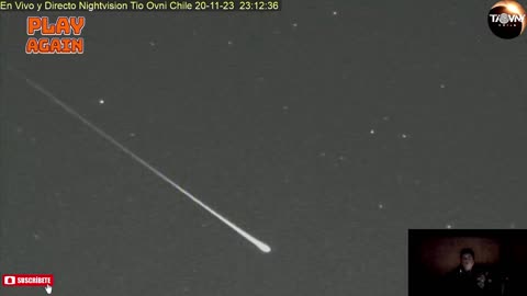 Live Capture of Beautiful Shooting Star - Meteor Shower - Estrella Fugaz