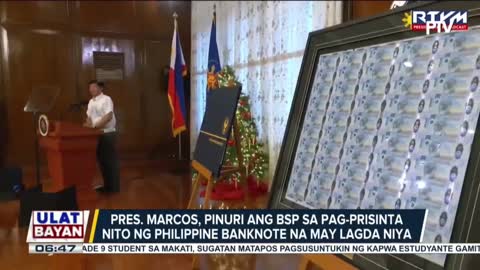 Pres. Ferdinand R. Marcos Jr., pinuri ang BSP sa pagpresenta ng Philippine banknote na may