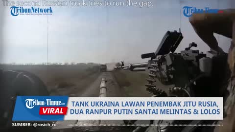 Ukrainian Tanks Against Russian Snipers, Two of Putin's Combat Vehicles Casually Pass and Escape