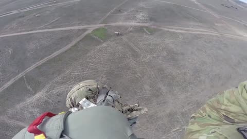 82nd Airborne Division POV GoPro Helmet Cam While Exiting a C-17 Globemaster III