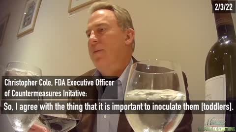 Christopher Cole FDA Executive on hidden camera. Annual vaccines & permanent income BigPharma