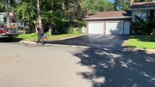 Professional Asphalt Spray Sealing: “The Distant One” Top Coats Pavement Maintenance