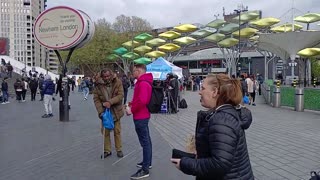 Police & TFL work in the background in an attempt to stop christian preaching