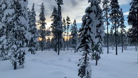 Vibrant Winter Sunrise – Central Oregon – Vista Butte Sno-Park – 4K