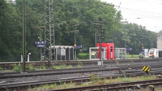 Train traffic in Aachen-West freight station