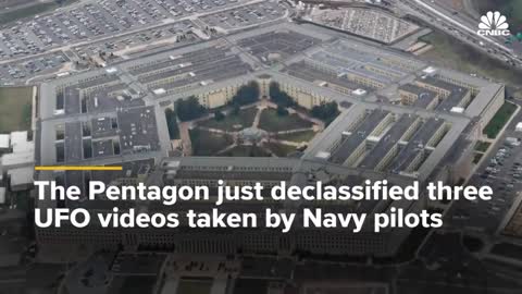 Watch the Pentagon's three declassified UFO videos taken by U.S. Navy pilots