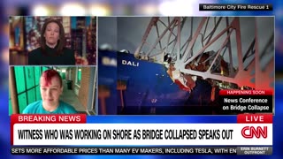 First witness to Francis Scott Key Bridge Collapse Jayme Krause CNN interview March 26, 2024