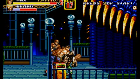 Streets of rage 2 Easy mode start with one life attempt 2 of DNF