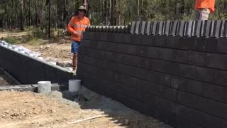 Aligned Bricks Fall Perfectly Into Place In A Satisfying Domino Effect
