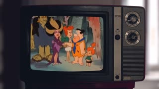 The Flintstones - New Neighbors (Full Episode w/ Old Commercials) - On an Old TV