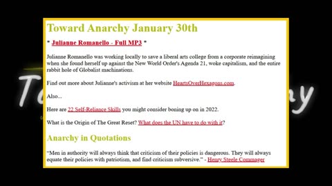 Julianne Romanello the New World Order, World Economic Forum, Agenda 21 / 2030, Woke Capitalism