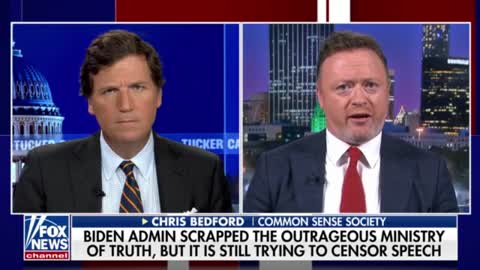 Tucker Carlson speaks with Chris Bedford about Biden’s disgraced Disinformation Czar