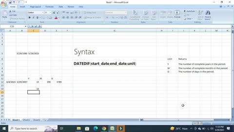 Excel Dated if function