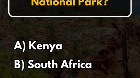 Which country is famous for its Kruger National Park?