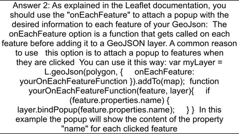 Leaflet Popup with additional information from GeoJSON