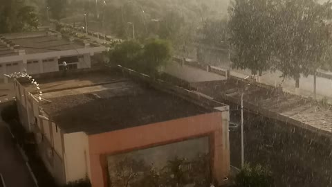 Rain in only one side ! Very beatiful view