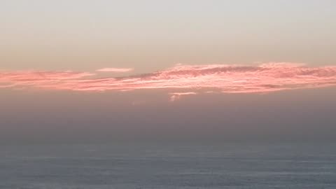 Vue panoramique avec le coucher de soleil
