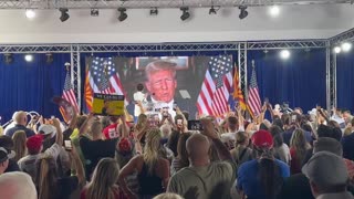 President Trump Endorses Kari Lake via Video Message at Her Announcement Rally