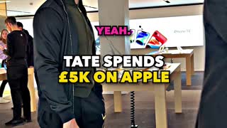 Andrew Tate spends £5k on Apple