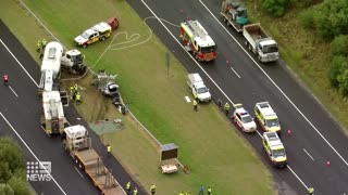 Woman, child killed after car collides with cement truck in Sydney