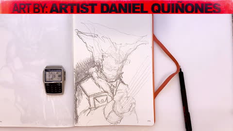 Comic Drawing of Wolverine using pen & Pencil. Art by: Artist Daniel Quinones