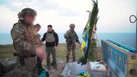 Ukraine's Zelenskiy visits symbolic Snake Island to mark 500 days of war