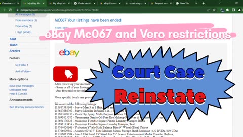 Mc067,Vero Restrictions,Reason of Vero,Vero Court case .Vero Types,How to sell on eBay