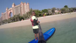 Stand up Paddleboarding in Dubai - In front of Atlantis Dubai