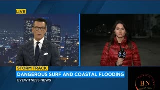 Rogue Wave sends people Fleeing Along Ventura Shoreline