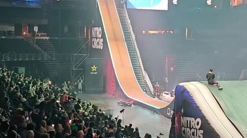 Performer Falls Off Giant Ramp