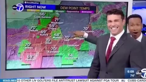 Weatherman Discovering His Monitor is Touch Screen
