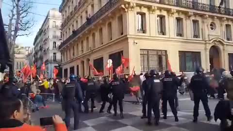 Kurds flying the flag of the Kurdish Workers Party (the PKK)