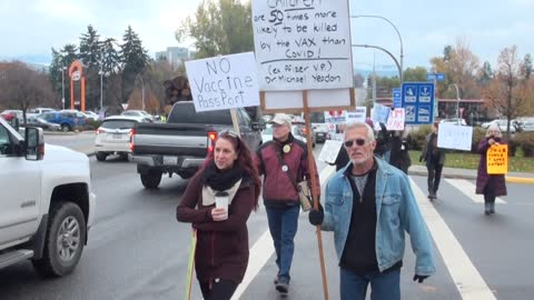 COVID-19 Child Vaccination Protest March Vernon, BC Nov. 3, 2021