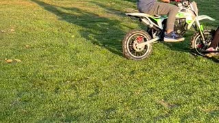 Brother Crashes Dirt Bike into Sister