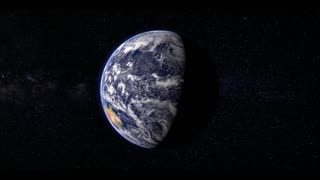 Planet Earth Spinning at Universe [Free Stock Video Footage Clips]