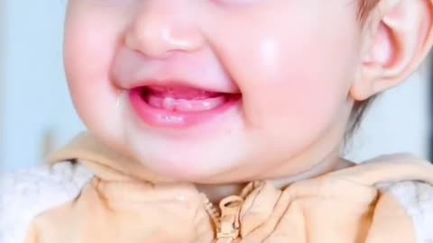 Cute baby smile face