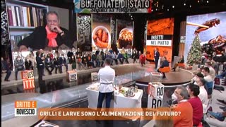 Nella puntata di ieri sera era prevista la degustazione di insetti, larve, grilli e vermi.