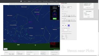 2021-11-28 Venus Elongation 19 - Comet Leonard Simulation