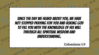 Colossians 1:9 Scripture for your day #shorts