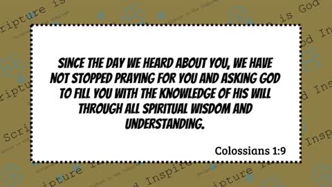 Colossians 1:9 Scripture for your day #shorts